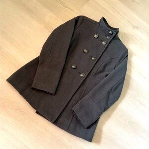 Liz Claiborne Grey Tailored Blazer Jacket – Sze Small, Chic Button Detail, Waist